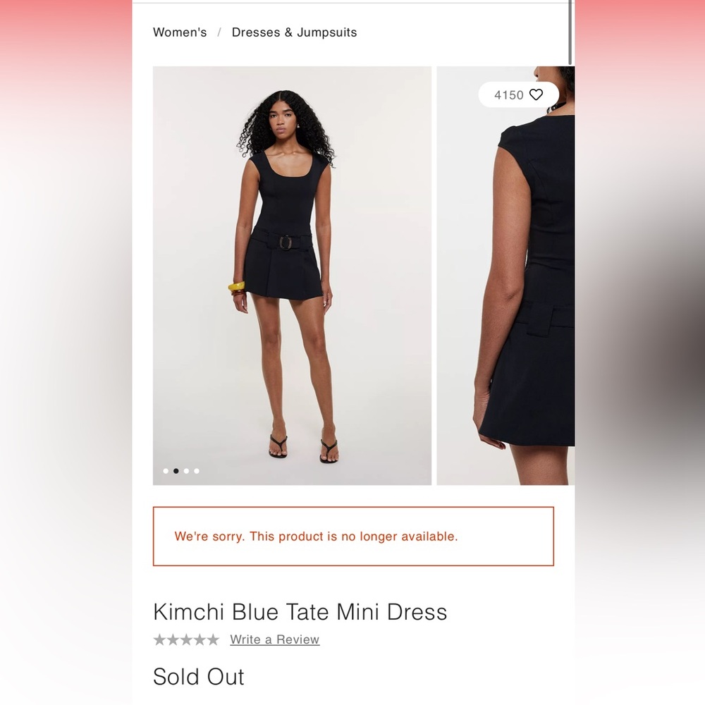 Urban outfitters mini dress with belt